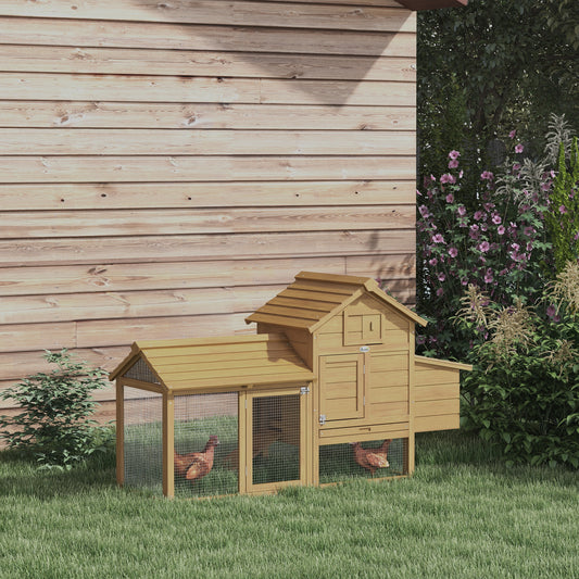 Chicken Coop Hen Cage Small Animal Hutch Nesting Box Outdoor Run