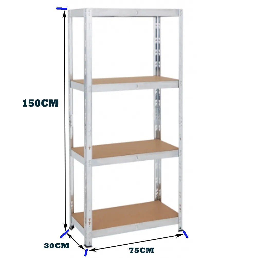 4 Tier Resin Garage Shelving Unit Sturdy Adjustable Storage Shelf Rack hotsell Shelves