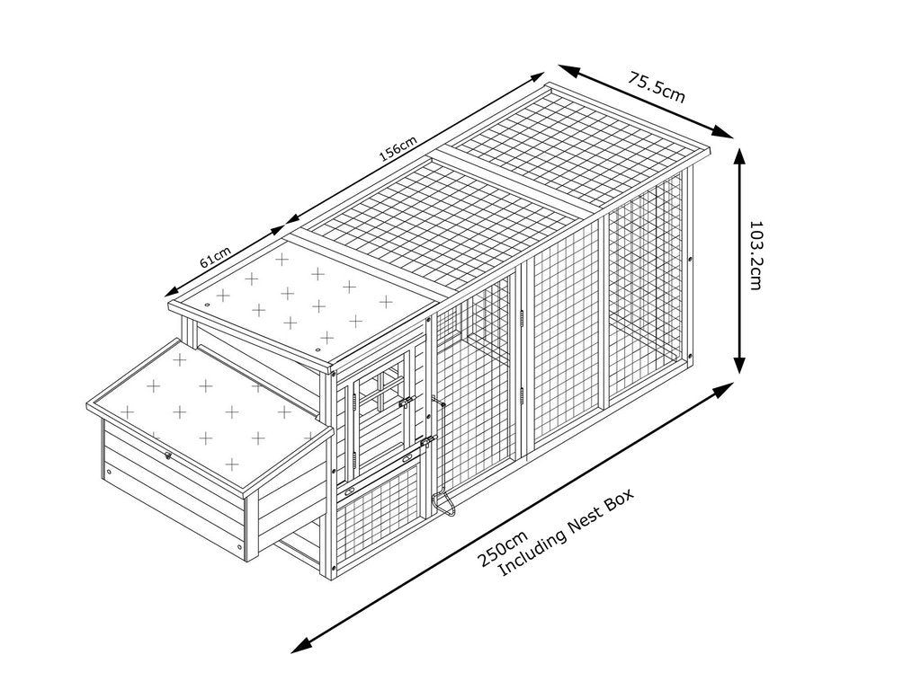 Chicken Coop & Run – 3000WX