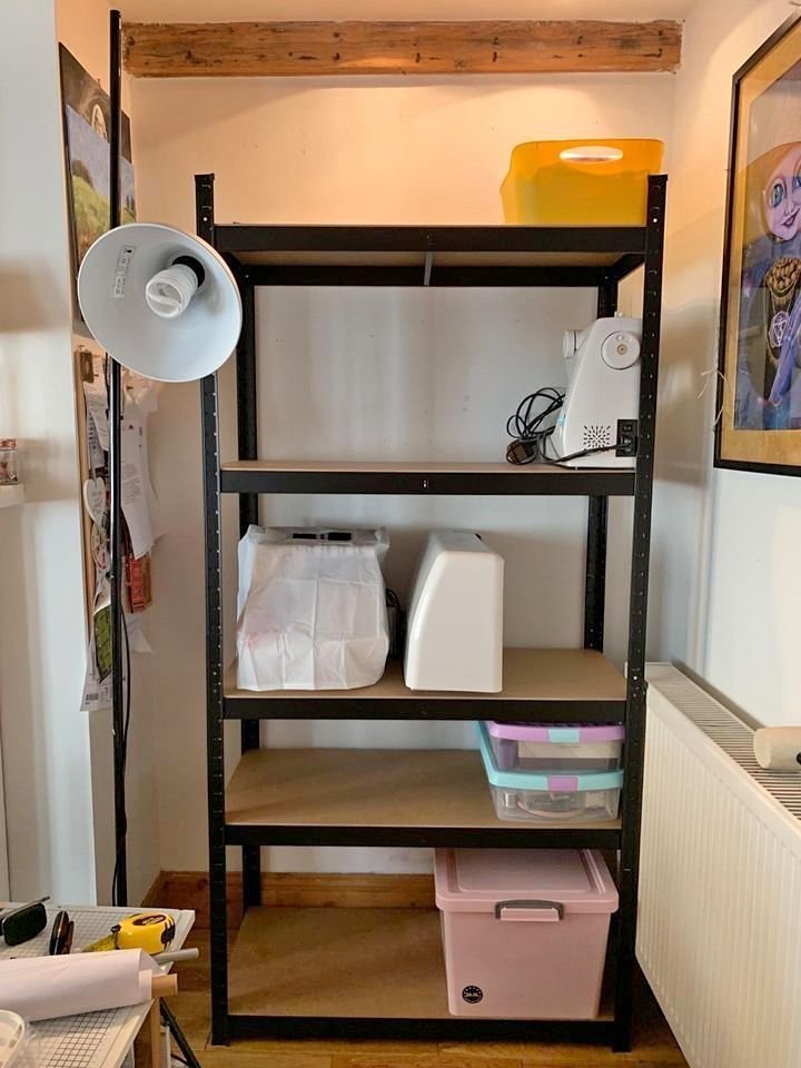 180 x 90 x 40cm (70.8 x 35.4 x 15.7 inches) Black 5 Tier Racking Shelf Heavy Duty Garage Shelving Galvanised Storage Shelves