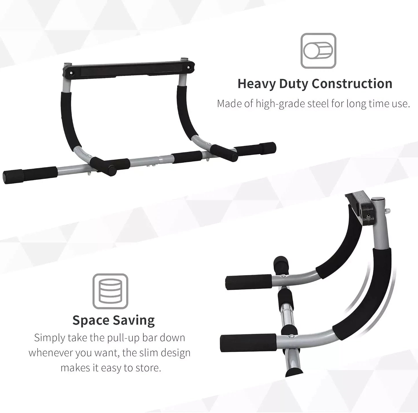 New Product! Pull Up Bar Doorway Fitness Home Gym Chin Up Bar Exercise Strength Work Out Dips