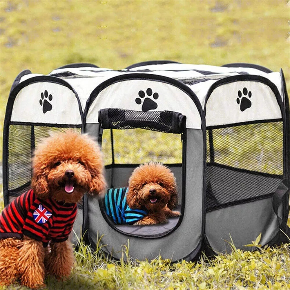Foldable Soft Fabric Dog Crate Cat Cage Pet Portable Travel Puppy Play Pen Tent
