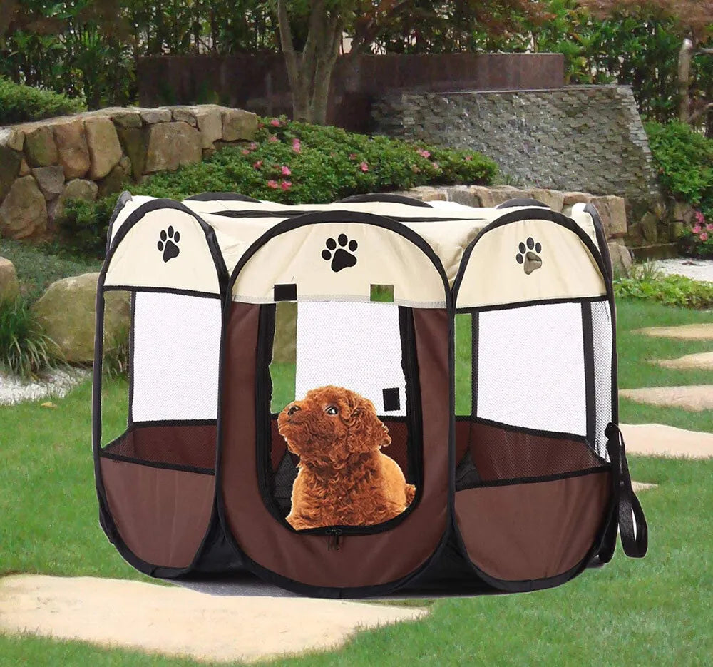 Foldable Soft Fabric Dog Crate Cat Cage Pet Portable Travel Puppy Play Pen Tent