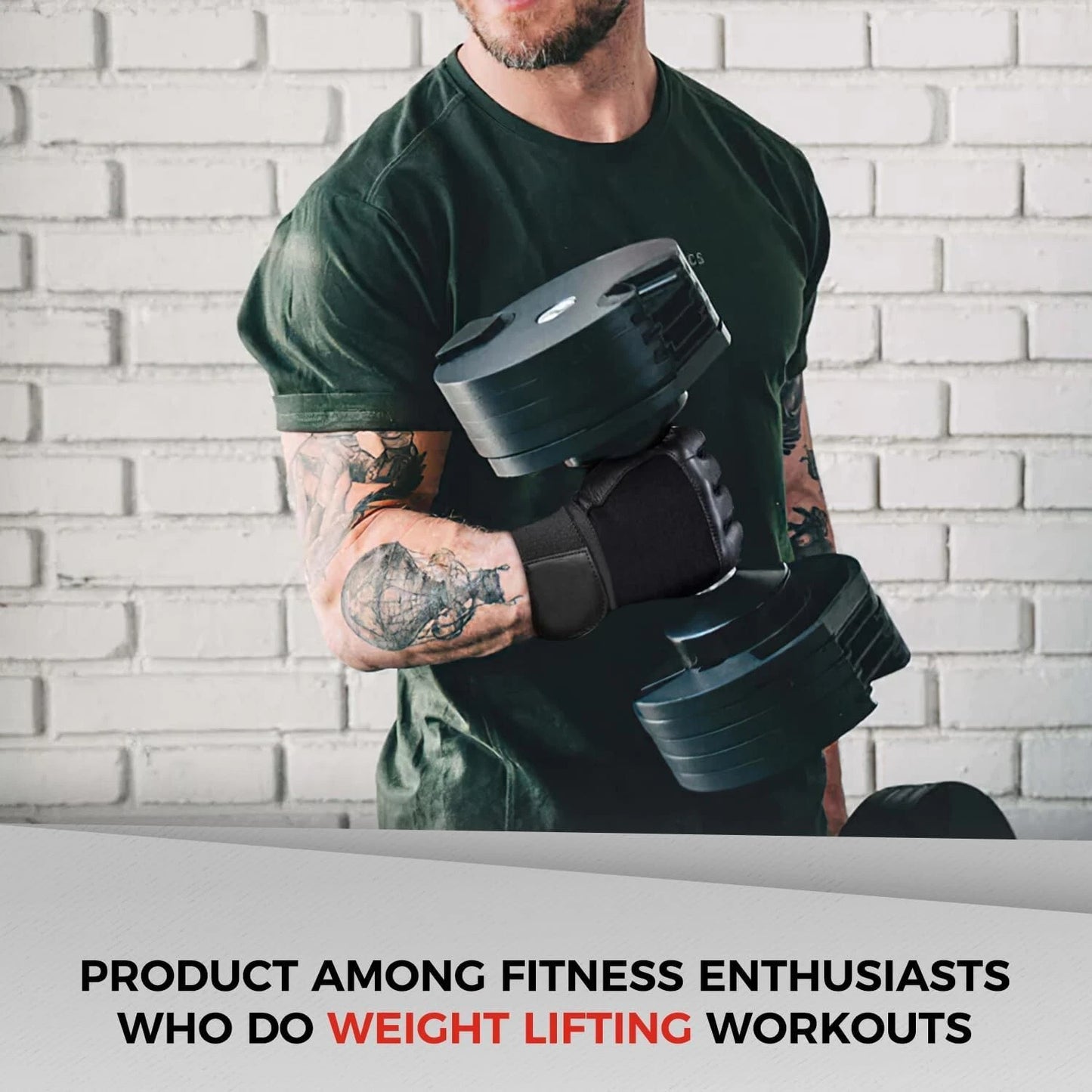 Weight Lifting Gloves Wrist Support Leather Gym Gloves Training Fitness Workout