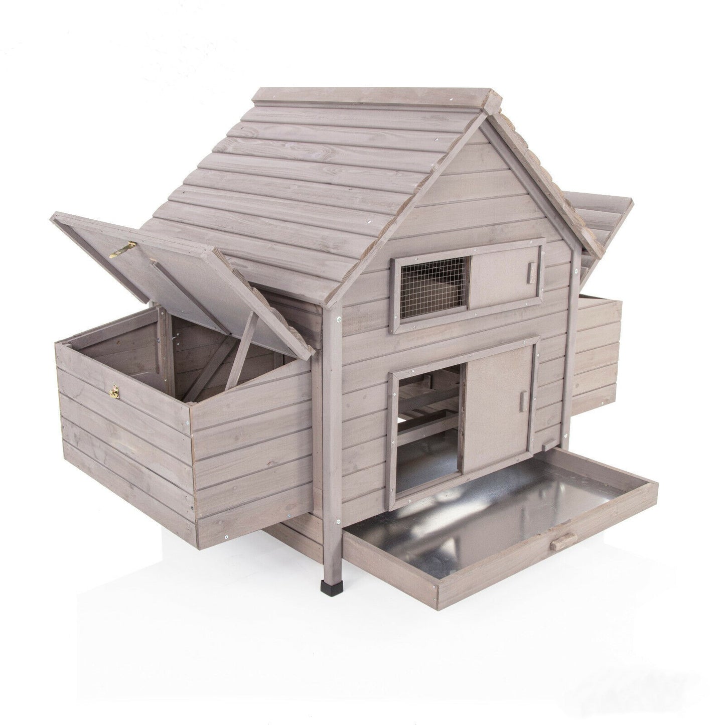 Chicken Coop ARK in Grey Pet Hen House Poultry Ark Run Coup