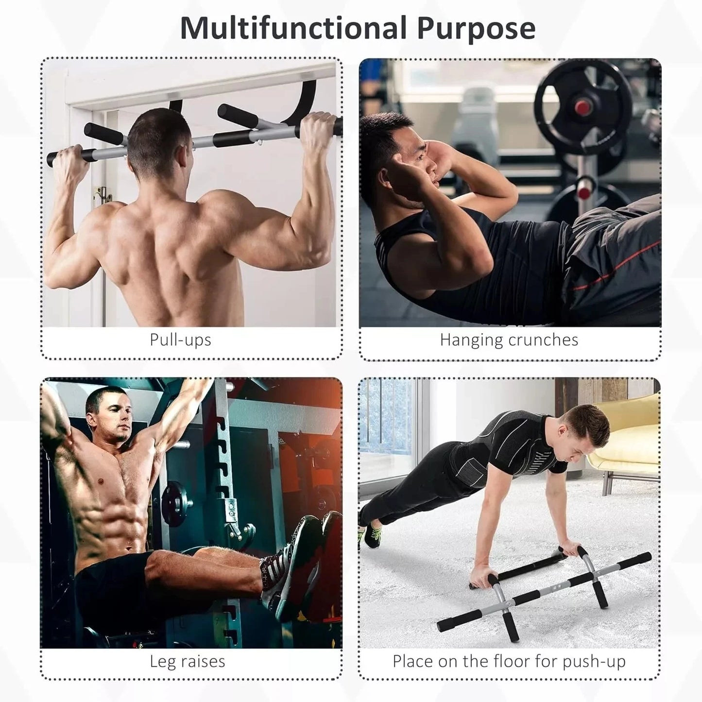 New Product! Pull Up Bar Doorway Fitness Home Gym Chin Up Bar Exercise Strength Work Out Dips