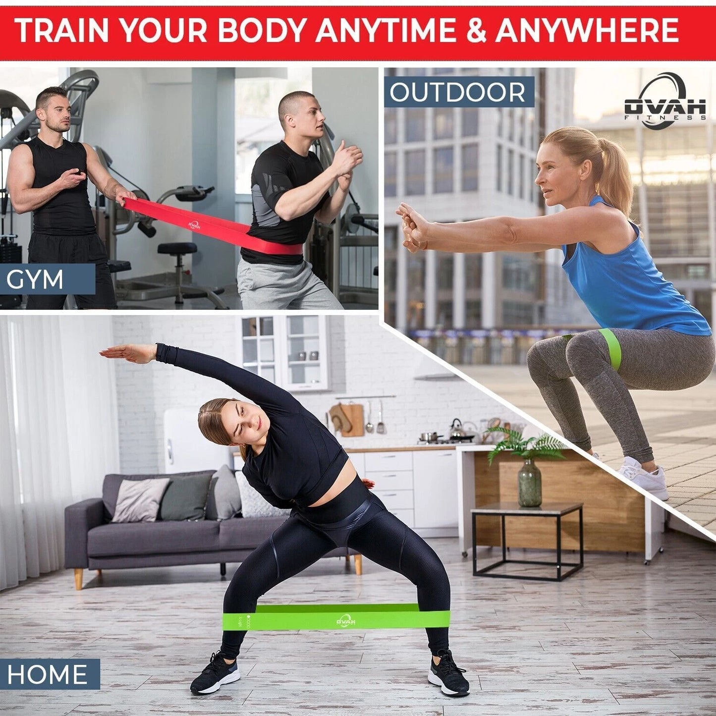 Resistance Bands Exercise Sports Loop Fitness Home Gym Yoga Latex Set Or Singles