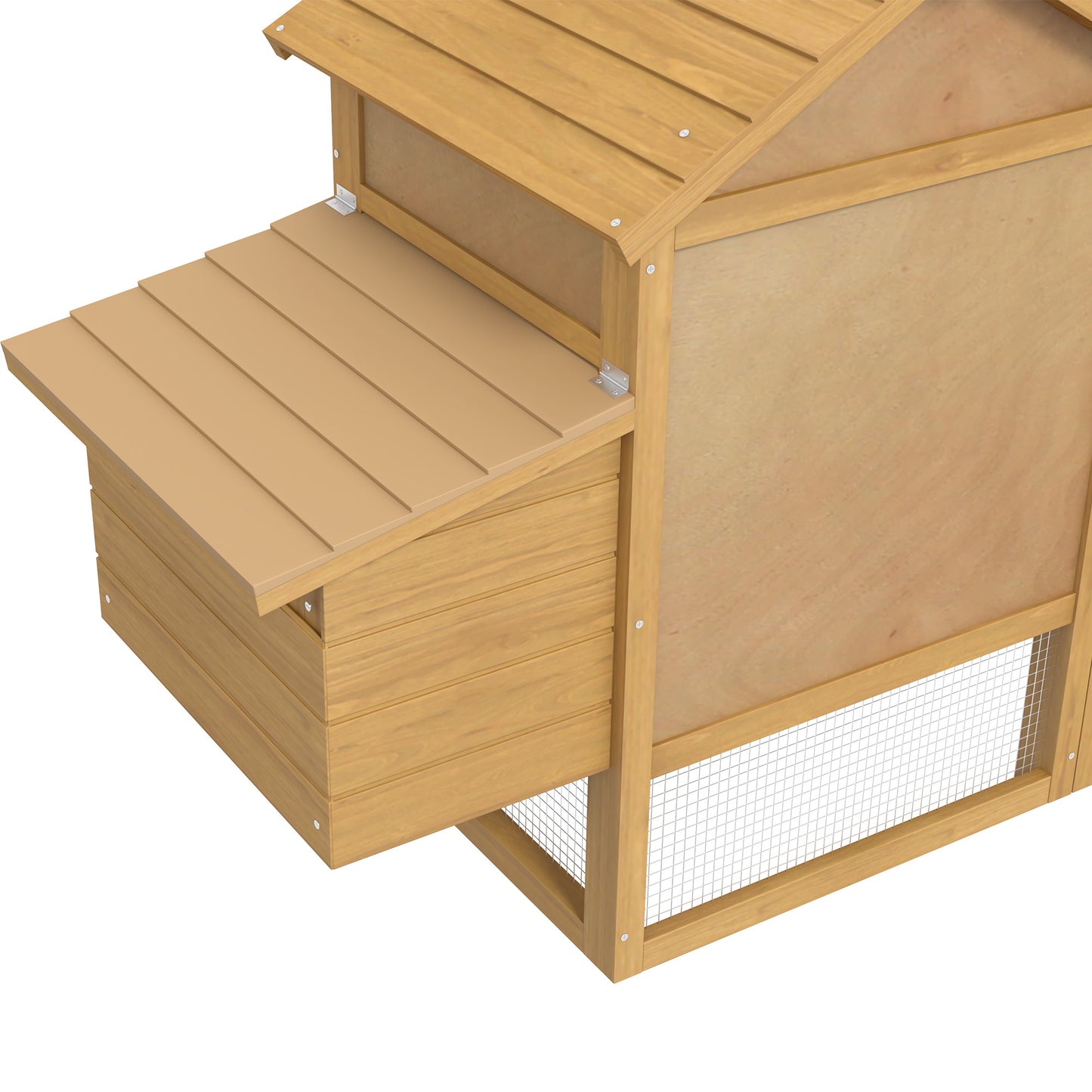 Chicken Coop Hen Cage Small Animal Hutch Nesting Box Outdoor Run