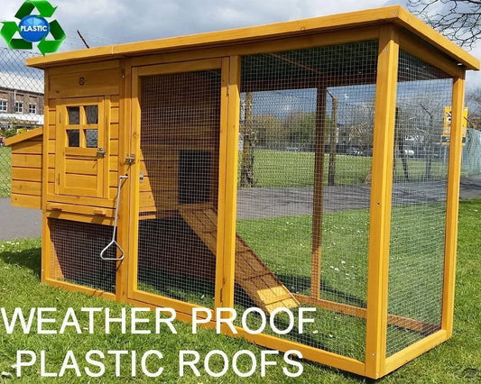 Chicken Coop & Run With Solid Roof – 2000