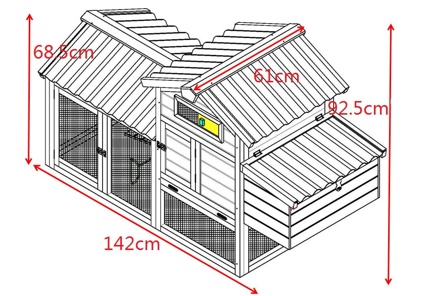 Chicken Coop With Solid Roof – ECO 1500