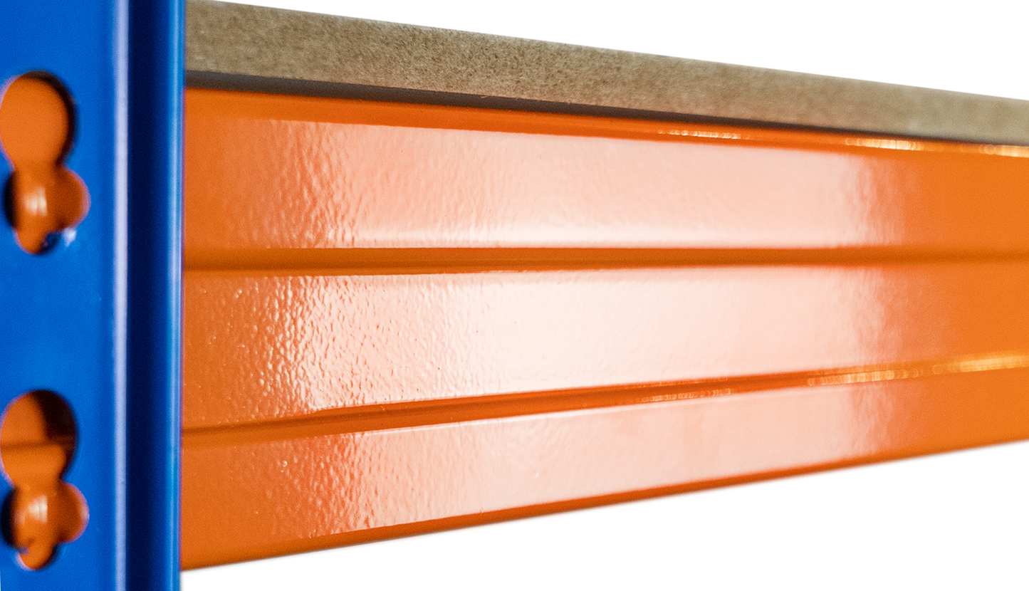 Industrial Warehouse Racking Garage Storage Workshop Shelves 180 x 180 x 60d cm Metal Shelving Units 1.2mm Thick Steel 350kg per Shelf