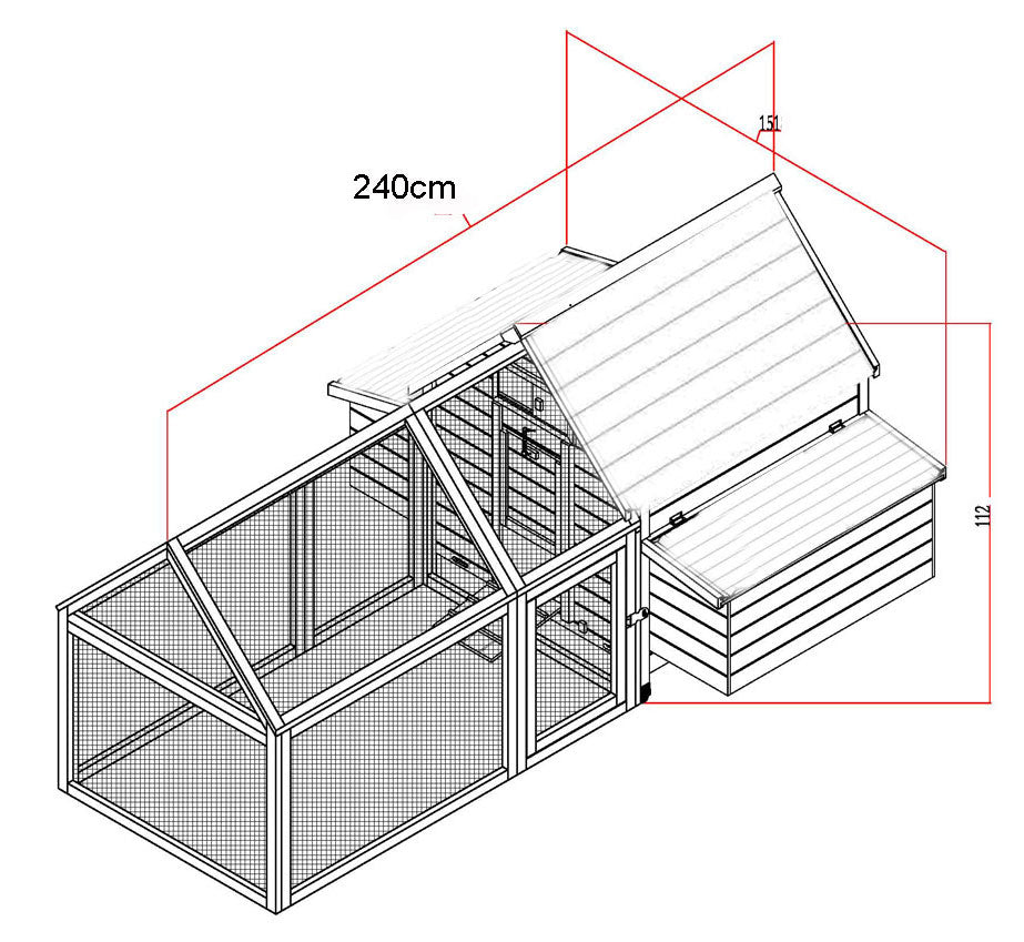 Chicken Coop & Run – ECO 10002N