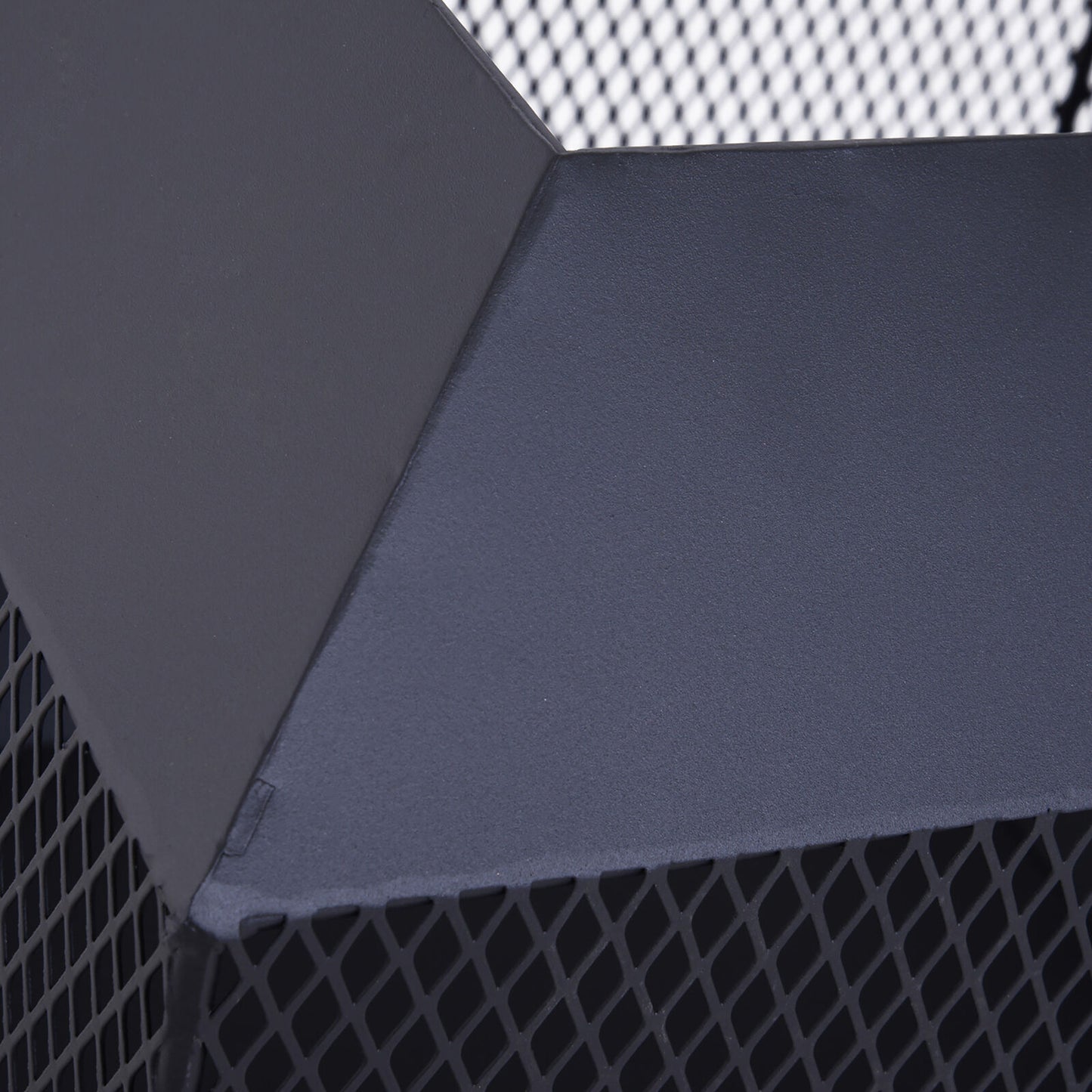 Metal Firepit Patio Heater Brazier Garden Square Stove Log Wood Burner