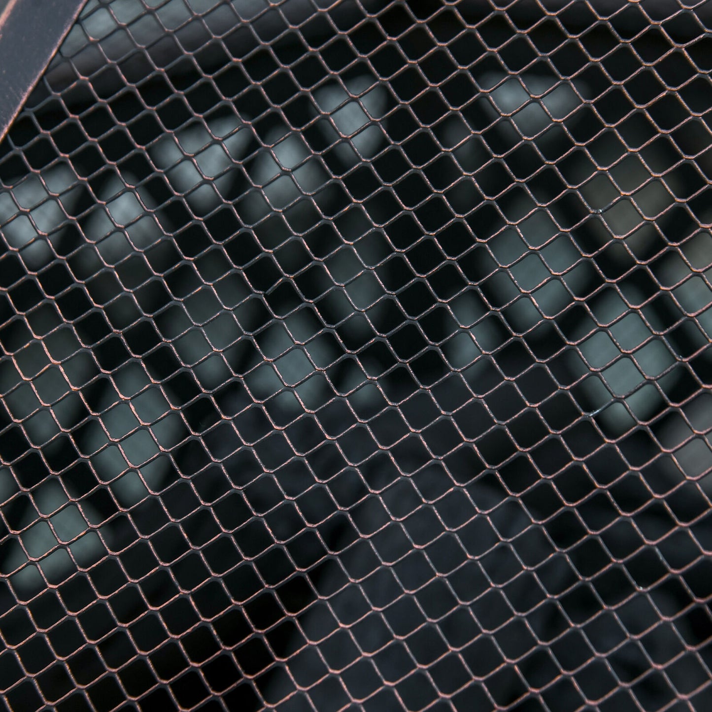 Outdoor Fire Pit with Screen and Poker, Backyard Fire bowl, Bronze