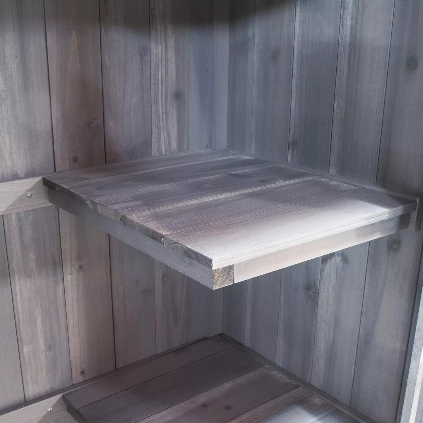 OUTDOOR STORAGE CUPBOARD WOODEN WATERPROOF TOOL BOX APEX ROOF SMALL SHED GARDEN