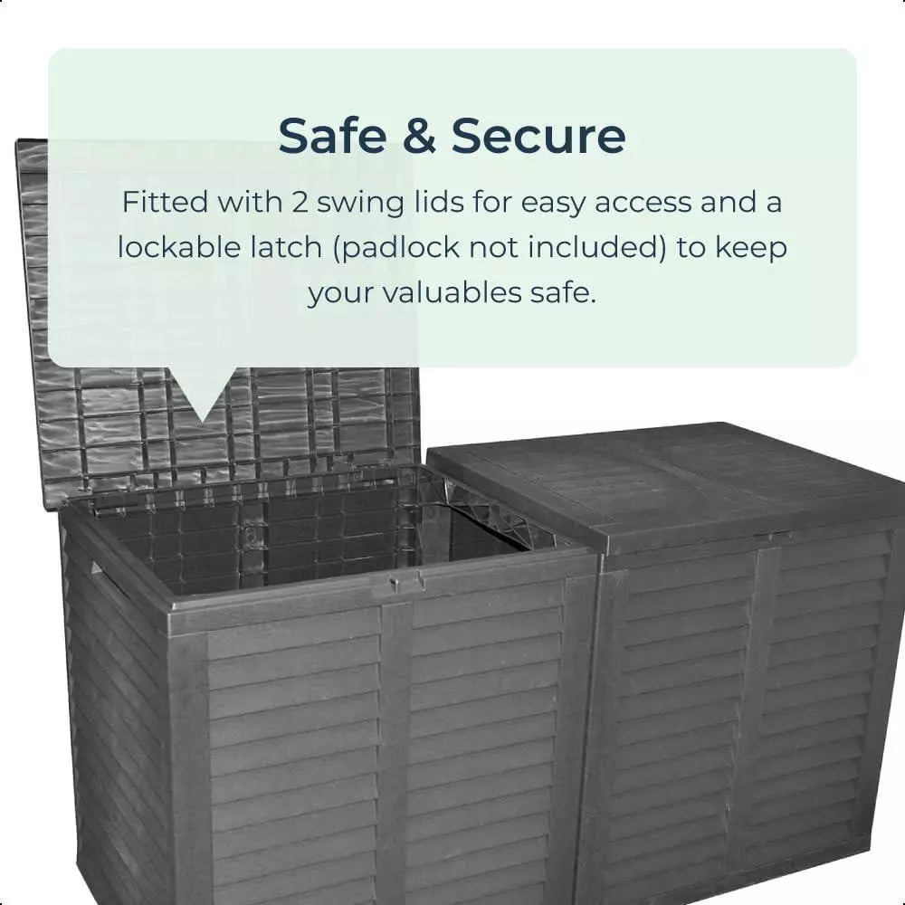 Extra Large Storage Outdoor Box Garden Container Plastic Chest Patio XL 750L