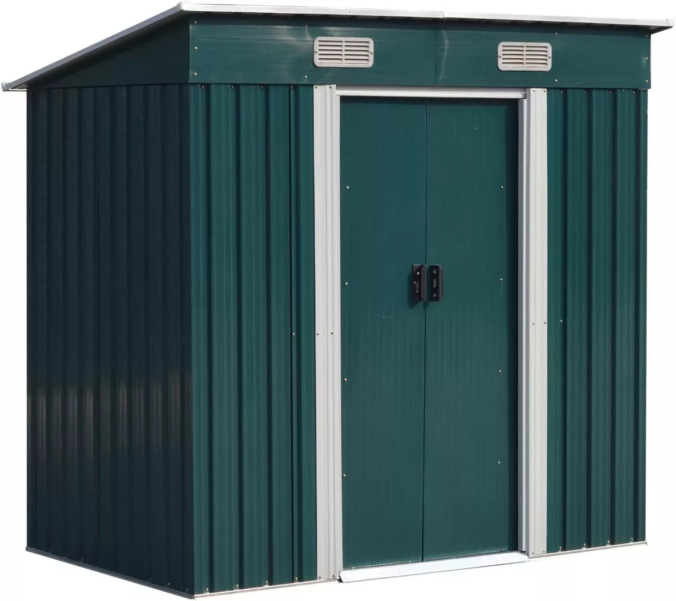 Metal Garden Shed 6 X 4, 6 X 8, 8 X 10ft Garden Storage With BASE FOUNDATION