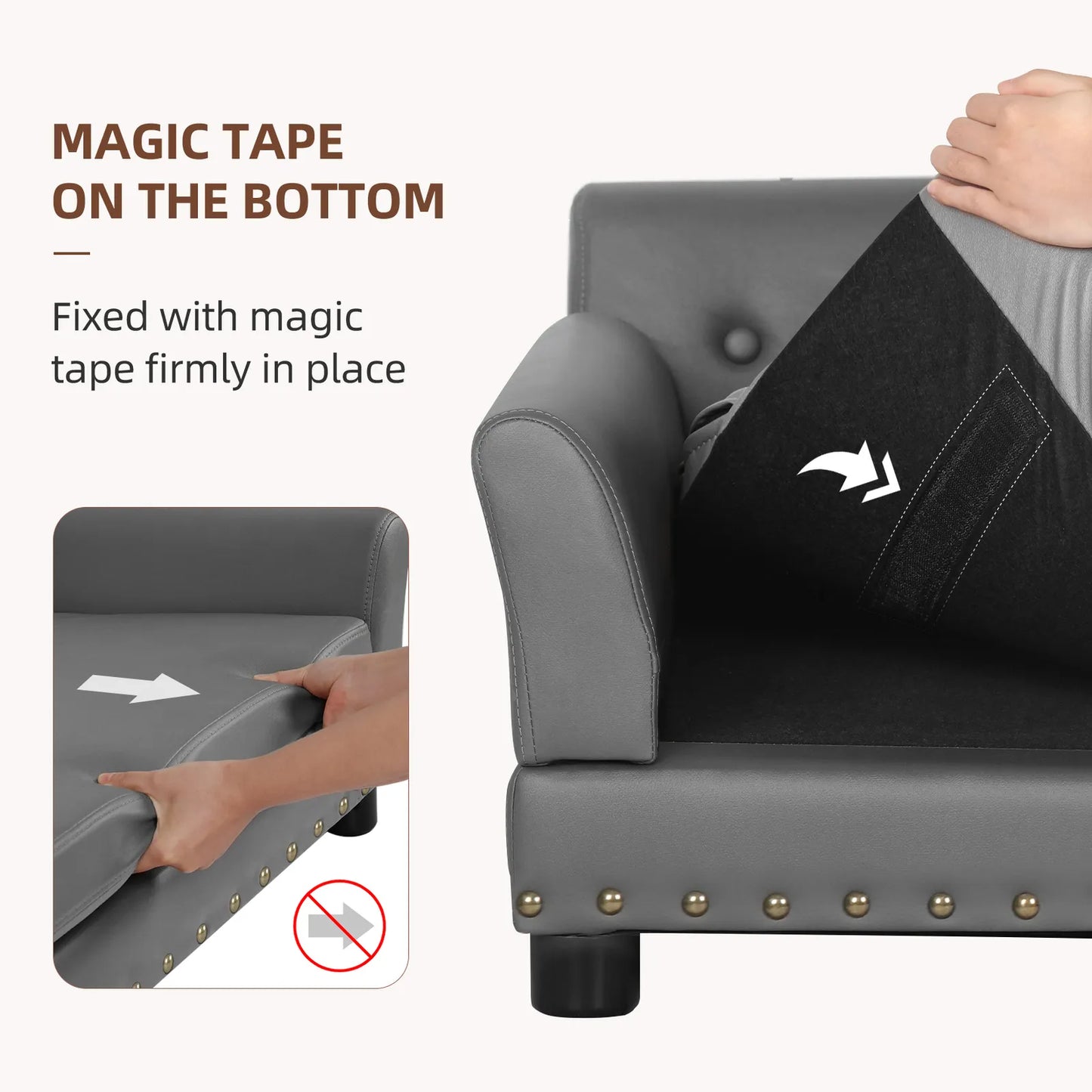 XL Large Elevated Dog Sofa Bed Microfiber Leather Pet Couch Cushion Bed