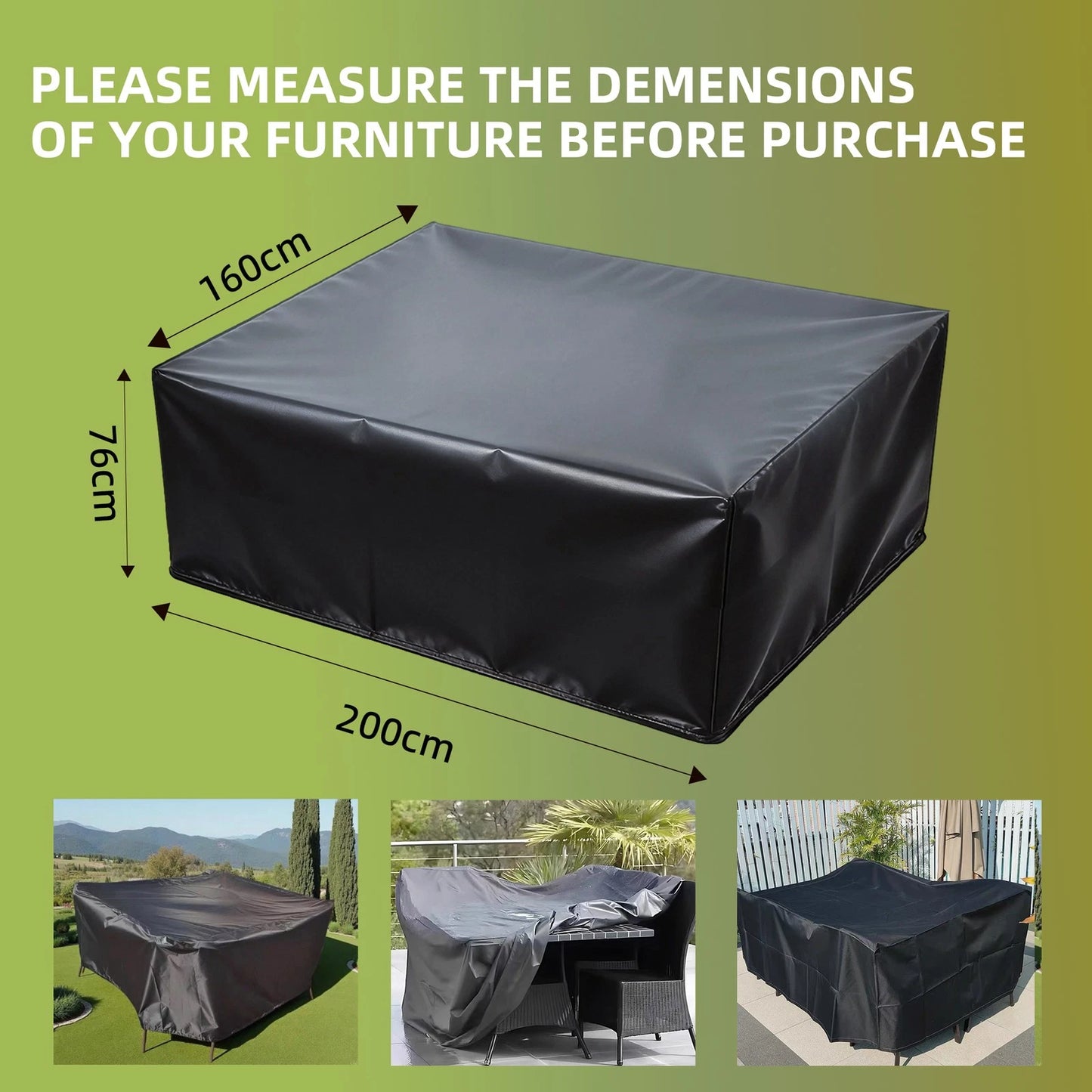 Garden Patio Furniture Cover Waterproof 420D Fabric Outdoor Sofa Furniture Cover