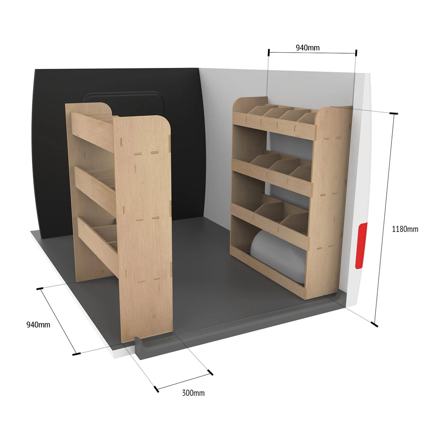 Vauxhall Vivaro SWB 2019+ DOUBLE Van Racking Tool Storage Shelving Van Organiser
