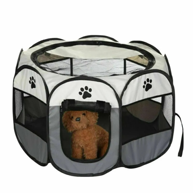 Foldable Soft Fabric Dog Crate Cat Cage Pet Portable Travel Puppy Play Pen Tent