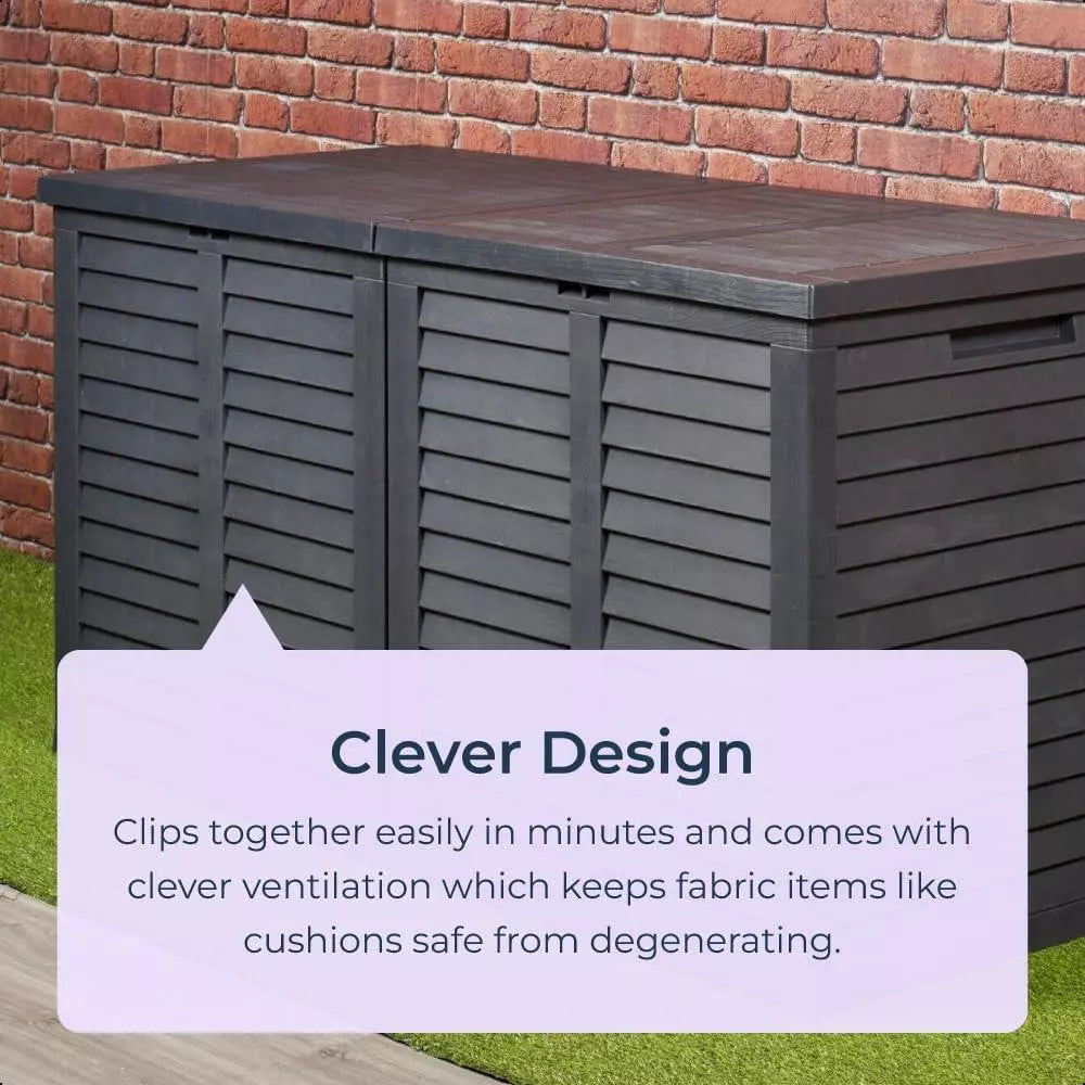 Extra Large Storage Outdoor Box Garden Container Plastic Chest Patio XL 750L