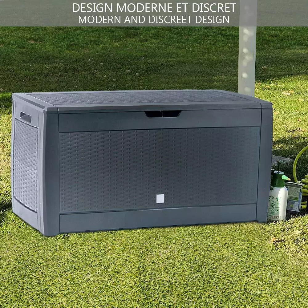 Outdoor Garden Storage Box 310L Plastic Anthracite
