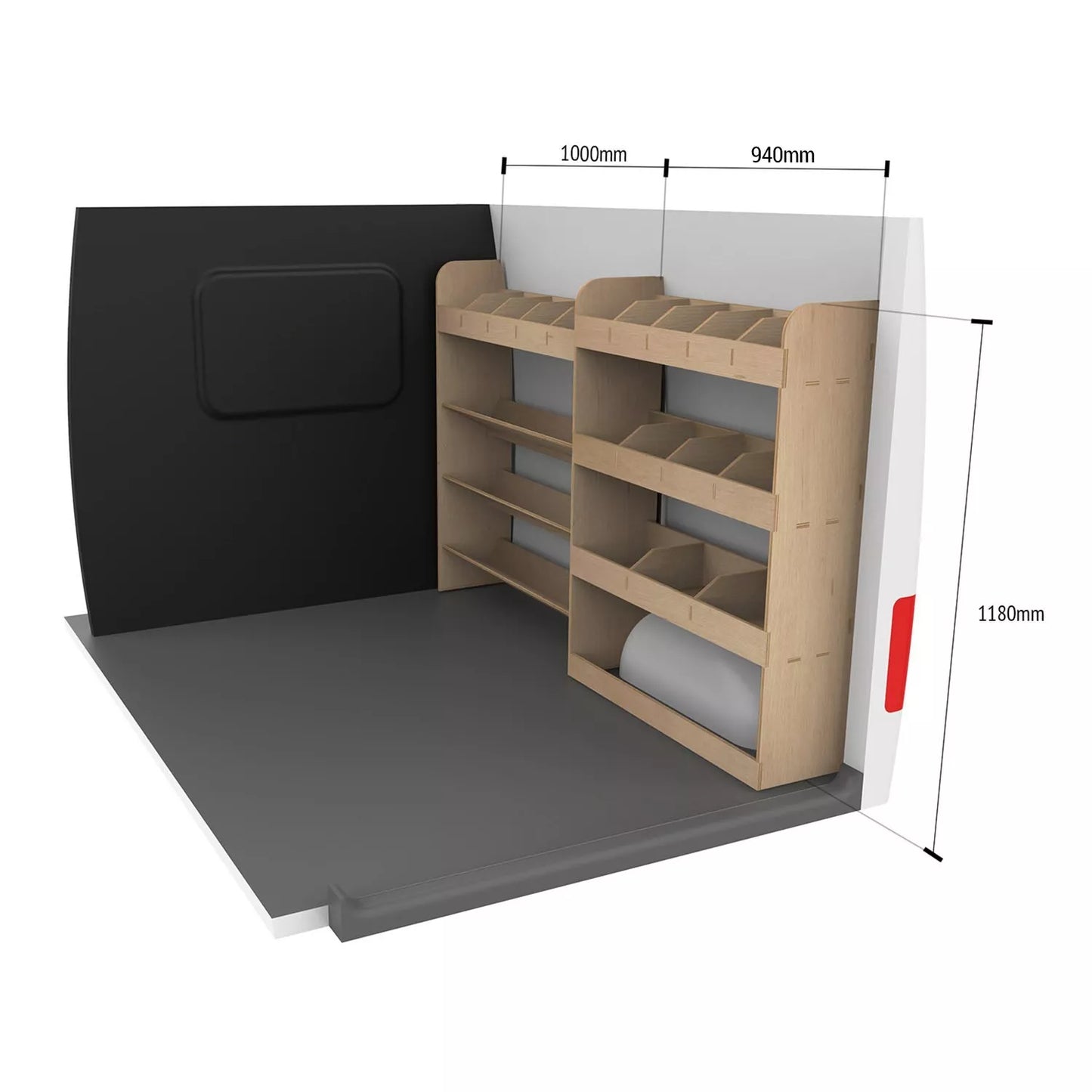 Vauxhall Vivaro SWB 2019+ Toolbox Storage DOUBLE Van Racking & Tool Organiser