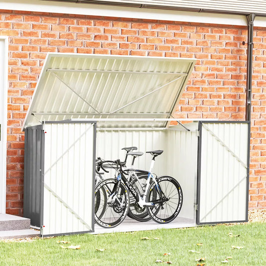Large Garden Lockable Storage Bike Tool Sheds Box Outdoor Garbage Bin Shed XL