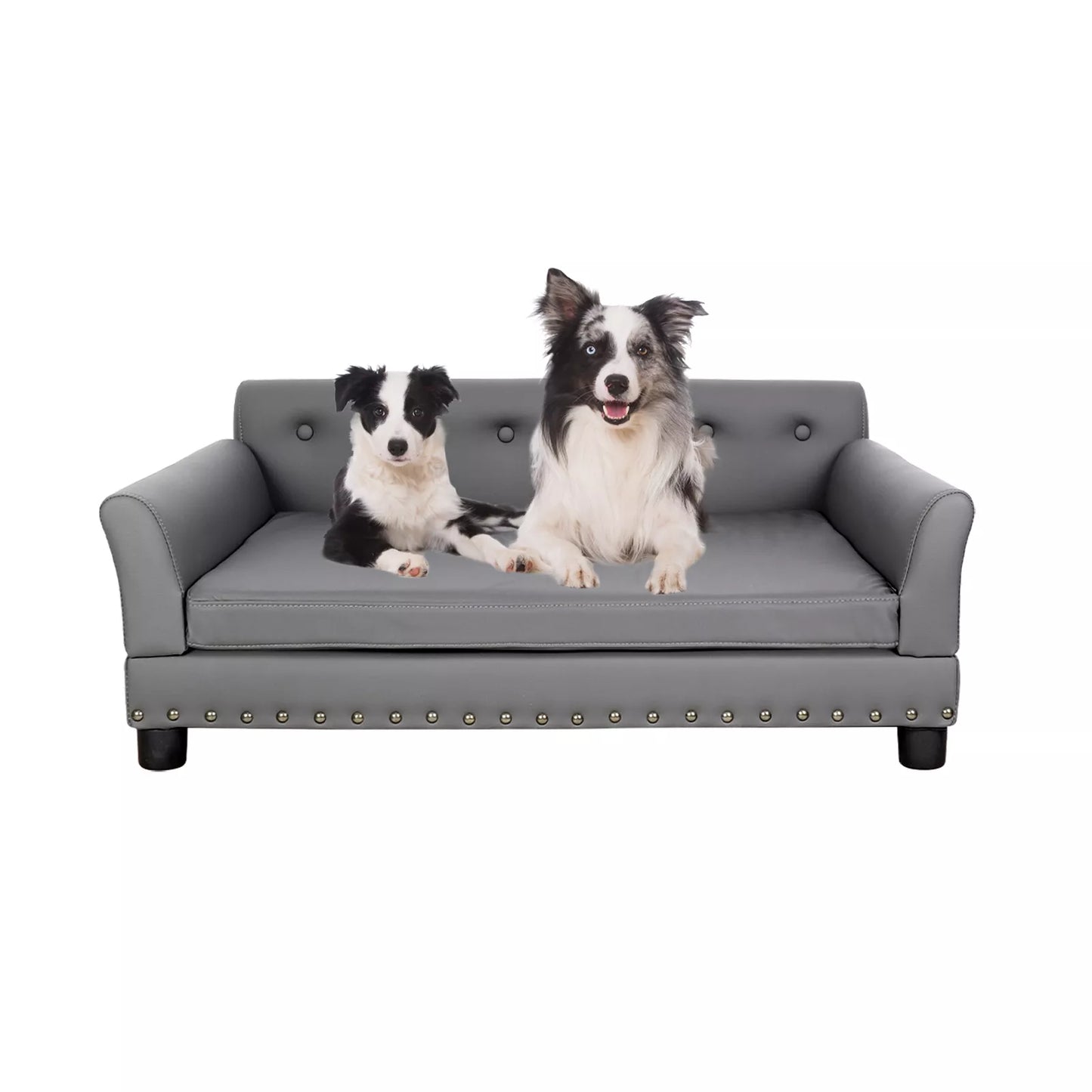 XL Large Elevated Dog Sofa Bed Microfiber Leather Pet Couch Cushion Bed