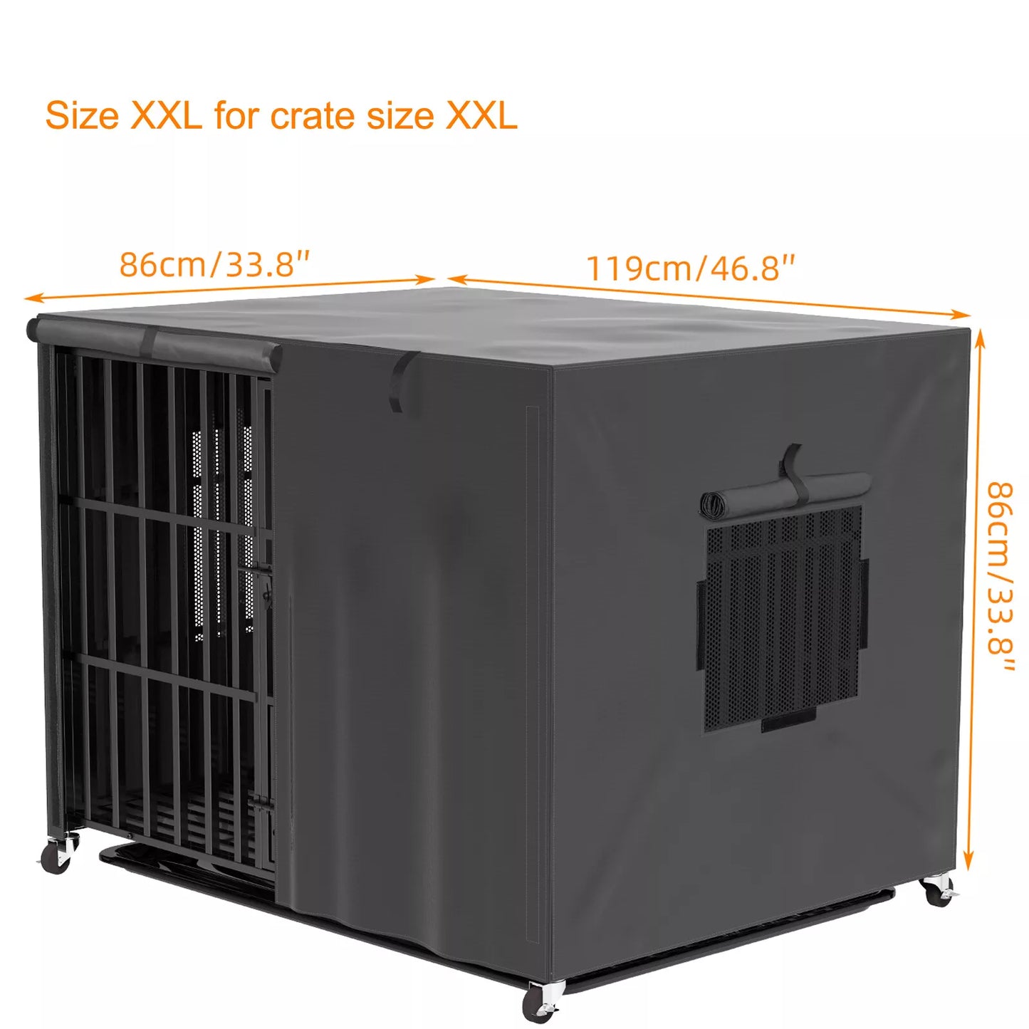 Waterproof Cover for Heavy Duty Pet Dog Cage Strong Metal Crate Kennel