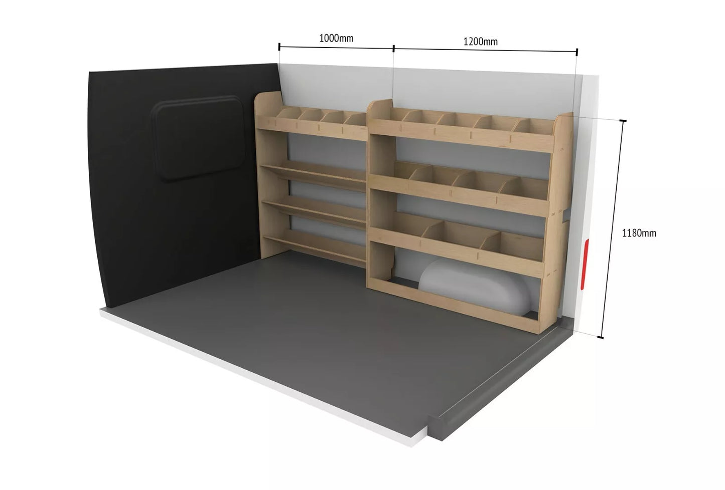 Vauxhall Vivaro 2019+ LWB Toolbox Storage DOUBLE Van Racking & Tool Organiser