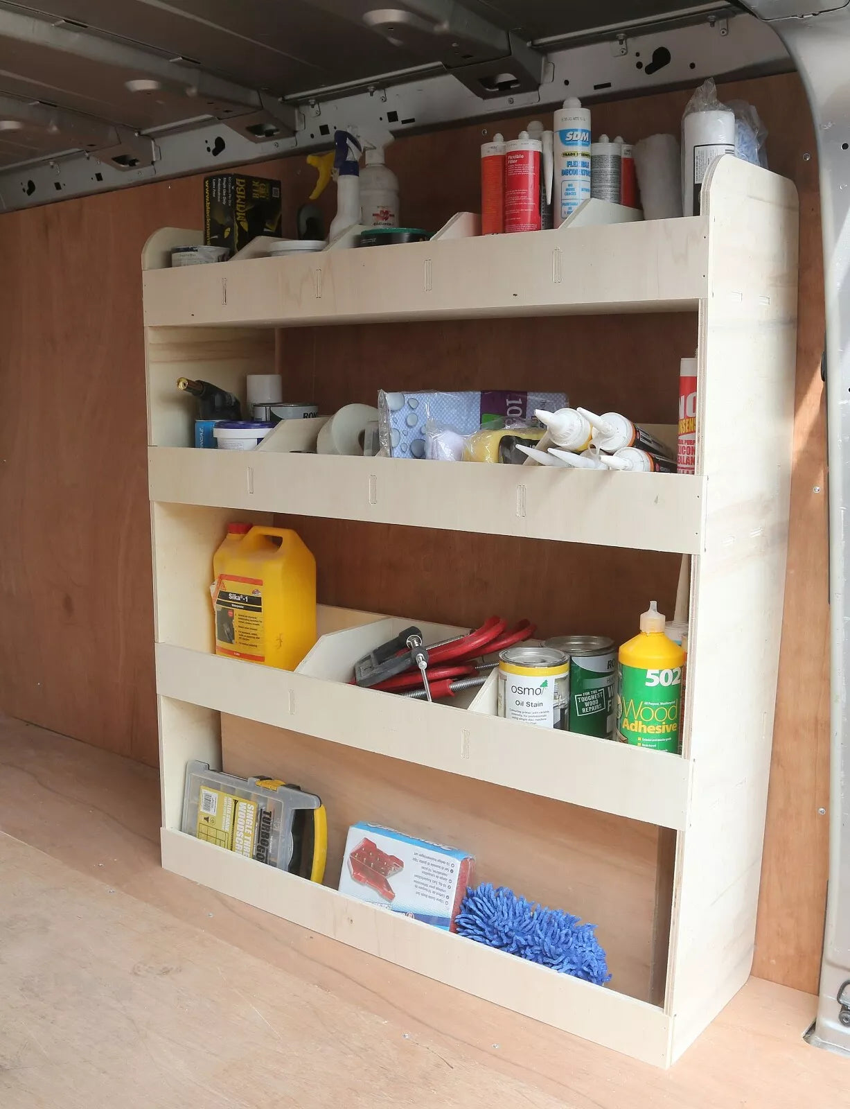 Vauxhall Vivaro SWB L1 2015-19 Van Racking Tool Storage Shelving OS Rear