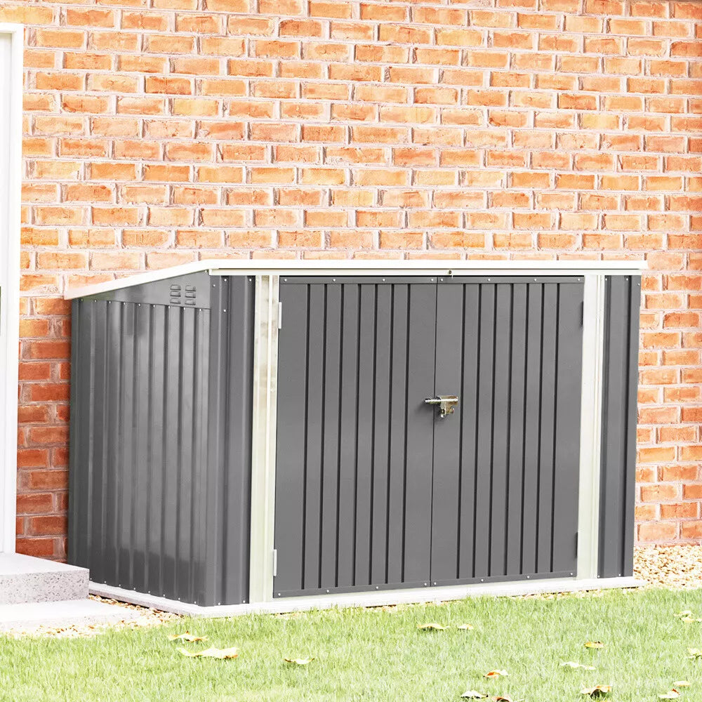 Large Garden Lockable Storage Bike Tool Sheds Box Outdoor Garbage Bin Shed XL