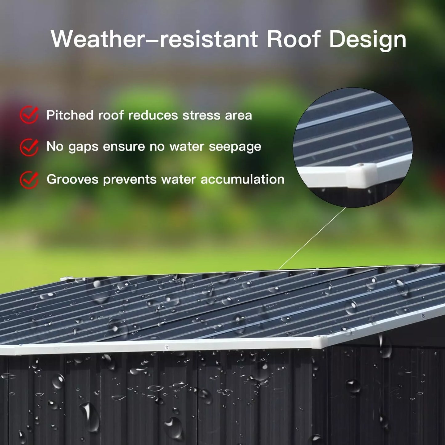 Metal Garden Shed 6 X 4, 6 X 8, 8 X 10ft Garden Storage With BASE FOUNDATION