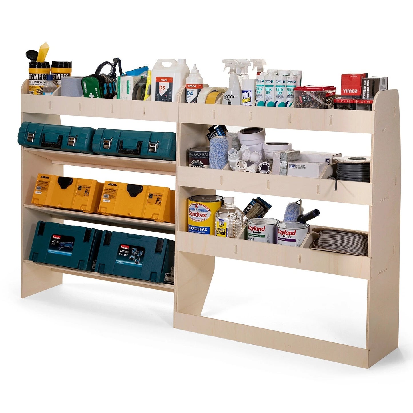 Vauxhall Vivaro SWB 2019+ Toolbox Storage DOUBLE Van Racking & Tool Organiser