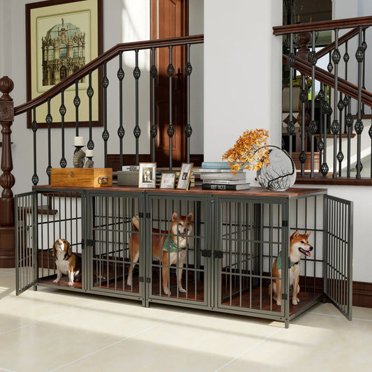 Heavy Duty Wooden Dog Crate Large Cage Puppy Kennel End Table Furniture