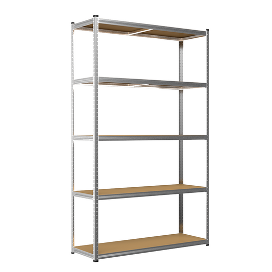 2 x Galvanised Shelving | Garage Unit Storage Racking Heavy Duty Shelves 200kg