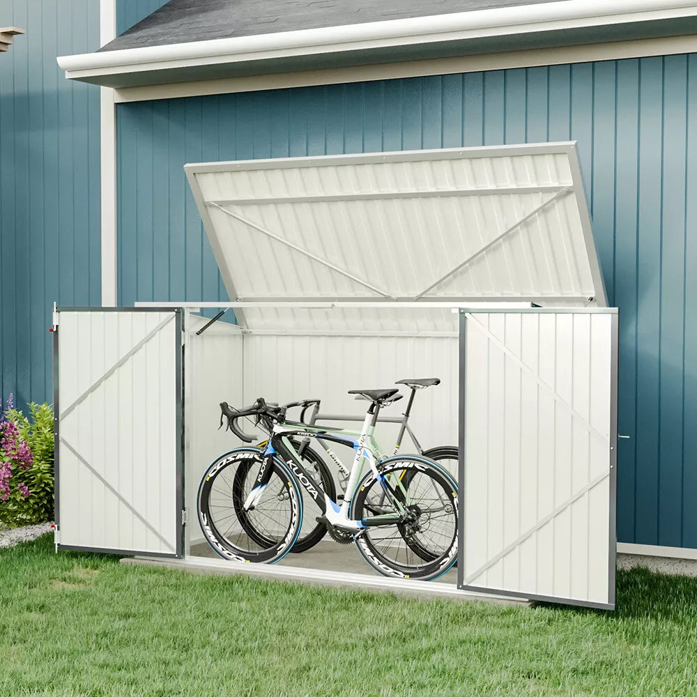 Large Garden Lockable Storage Bike Tool Sheds Box Outdoor Garbage Bin Shed XL
