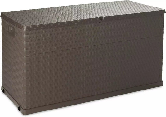 Garden Furniture Storage Box, Multibox, Rattan 420L Brown
