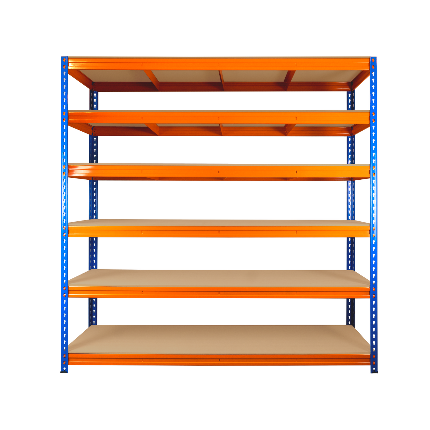 Industrial Warehouse Racking Garage Storage Workshop Shelves 180 x 180 x 60d cm Metal Shelving Units 1.2mm Thick Steel 350kg per Shelf