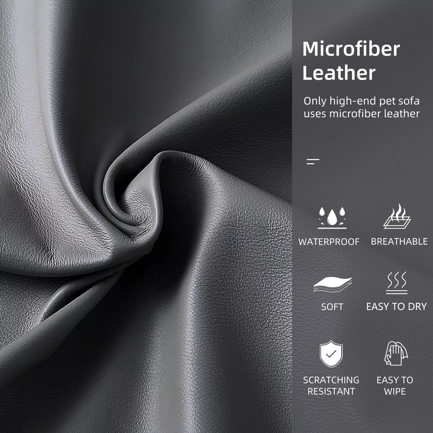 XL Large Elevated Dog Sofa Bed Microfiber Leather Pet Couch Cushion Bed