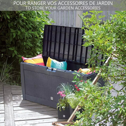 Outdoor Garden Storage Box 310L Plastic Anthracite