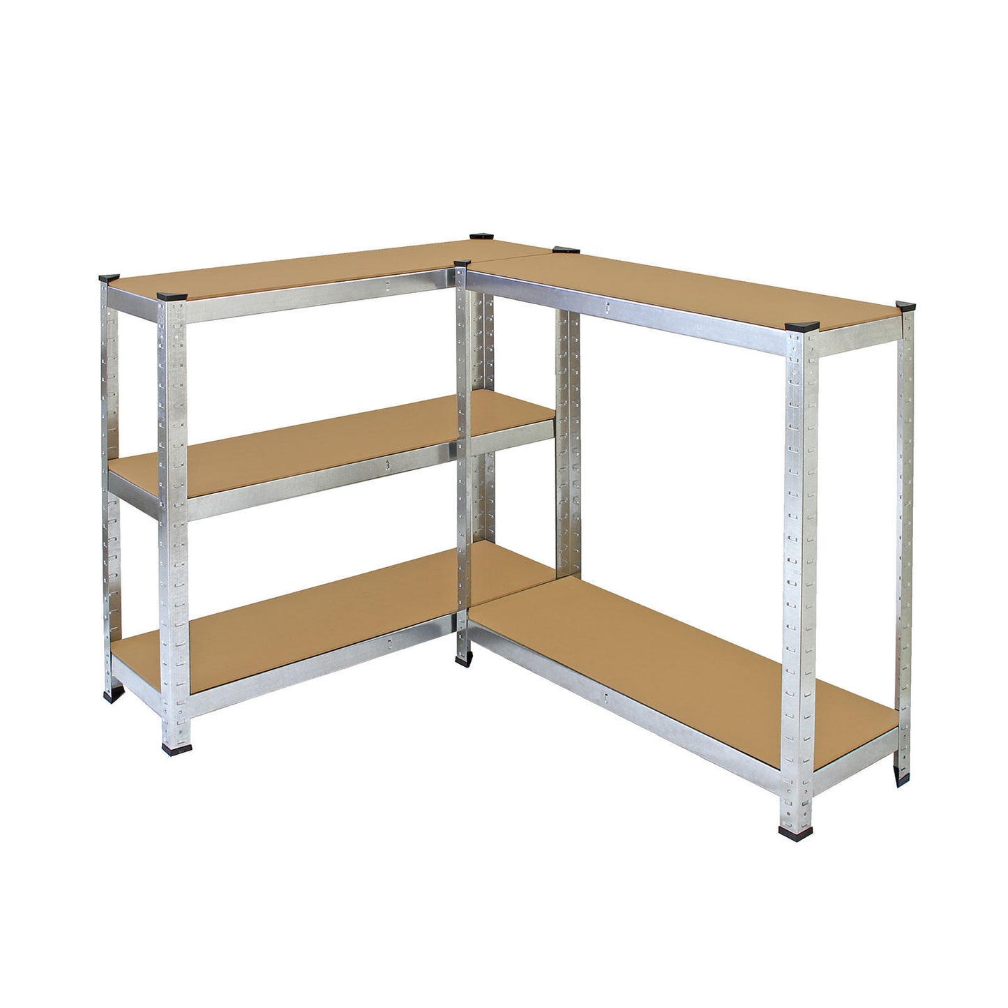 2 x Galvanised Shelving | Garage Unit Storage Racking Heavy Duty Shelves 200kg