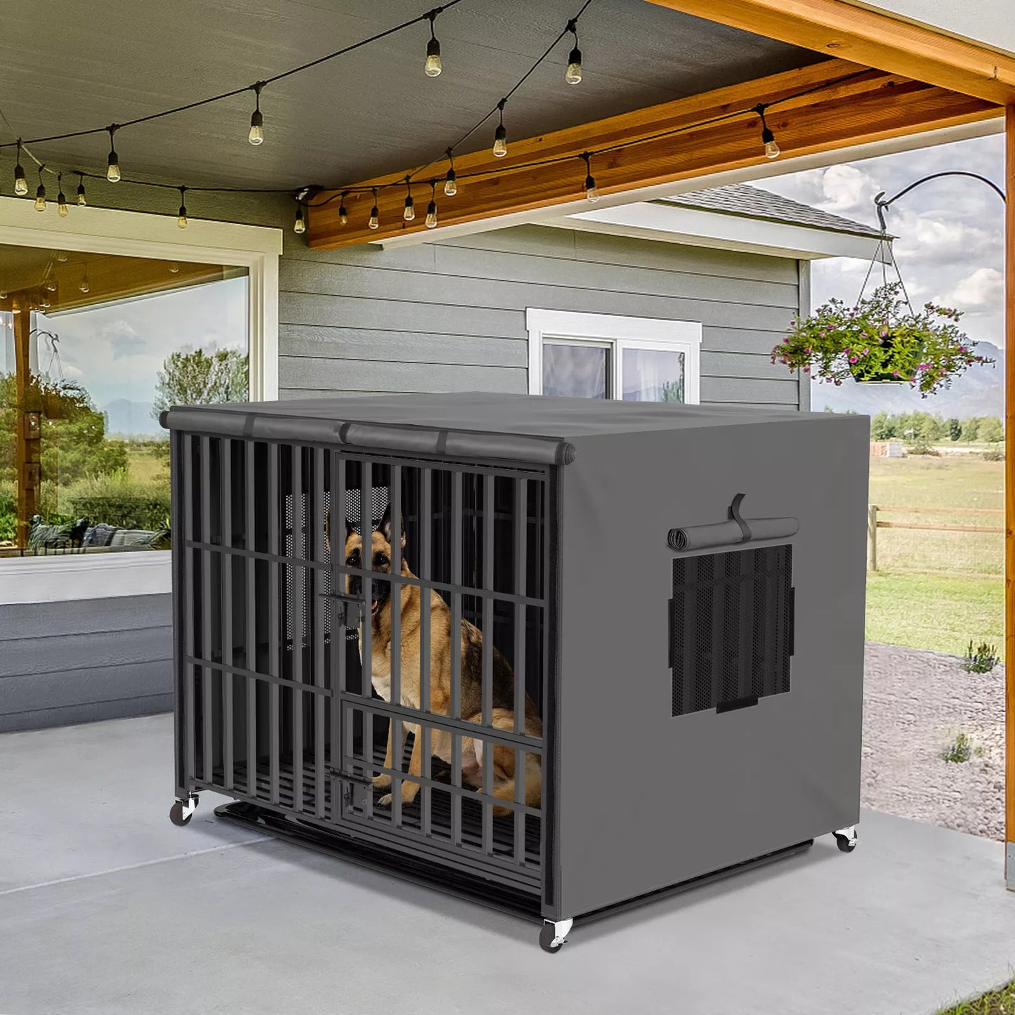 Waterproof Cover for Heavy Duty Pet Dog Cage Strong Metal Crate Kennel