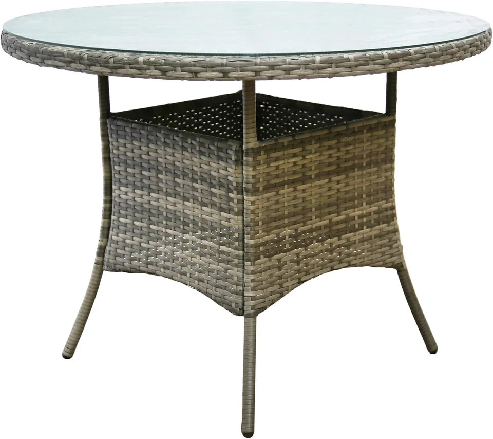 5 Piece Rattan Garden Furniture Set with 4 Chairs & Coffee Table Outdoor Patio