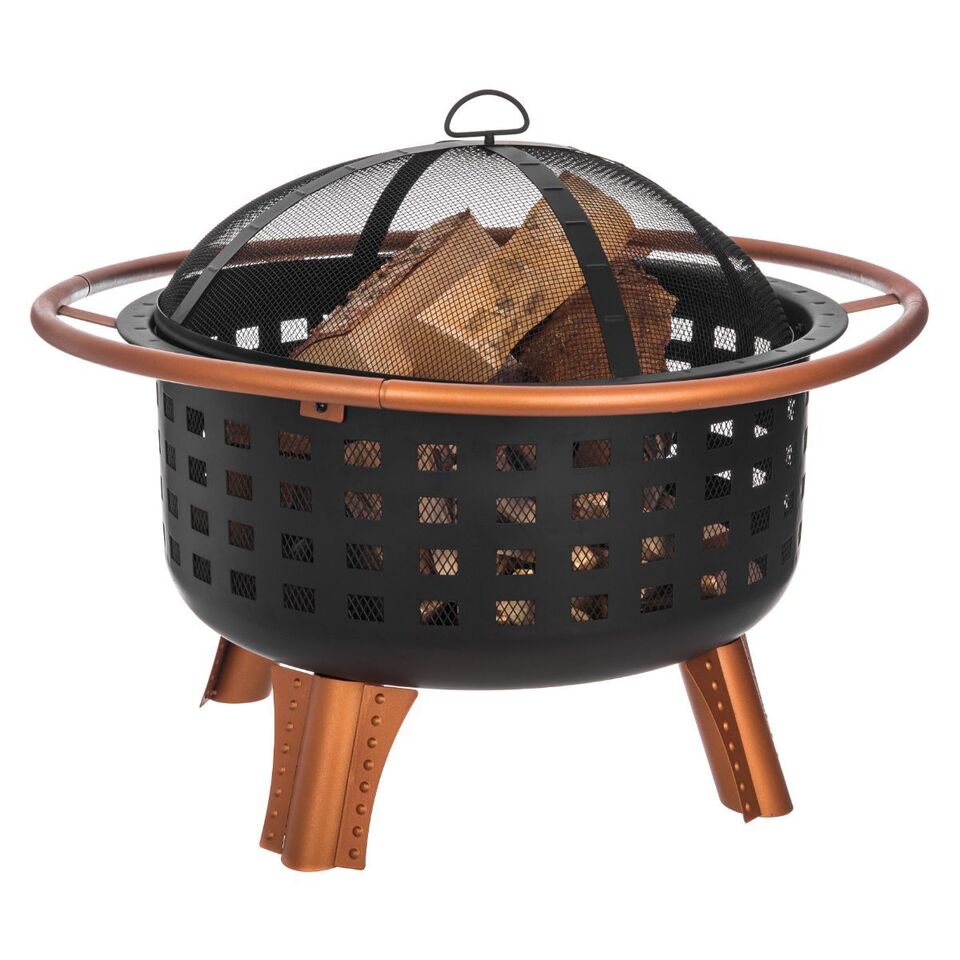 BBQ Outdoor Brazier Garden Fire Saturn Fire Pit Stove Patio Heater Grill Poker