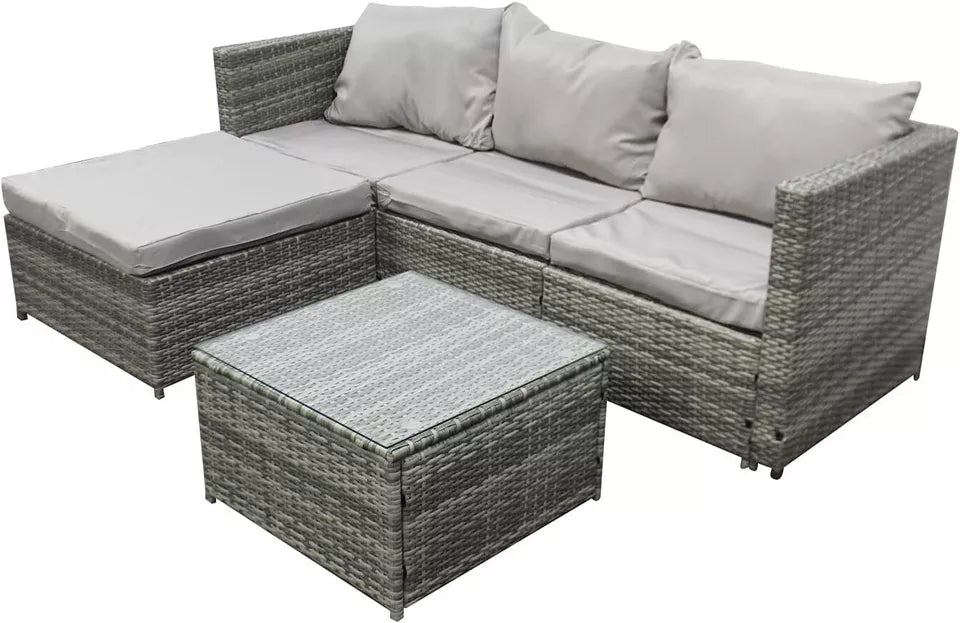 Rattan Garden Furniture Corner Sofa Set in Various Colours