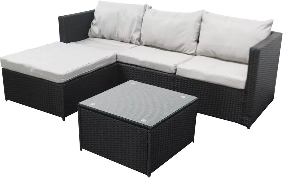 Rattan Garden Furniture Corner Sofa Set in Various Colours