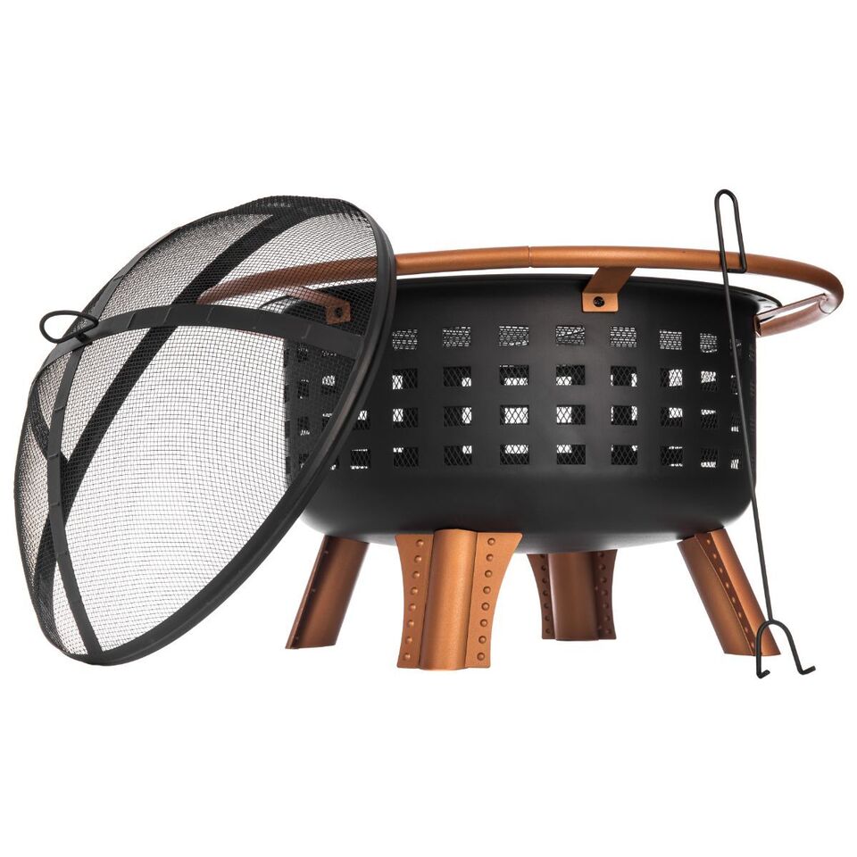 BBQ Outdoor Brazier Garden Fire Saturn Fire Pit Stove Patio Heater Grill Poker